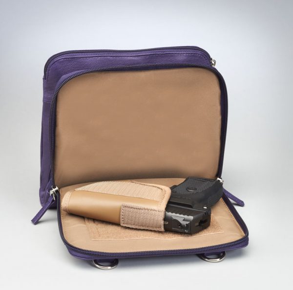 Cross Body Concealed Carry Purse Purple Firearm Pocket Athena's Armory