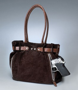 suede concealed carry bag