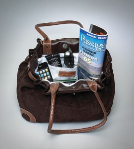 suede concealed carry bag