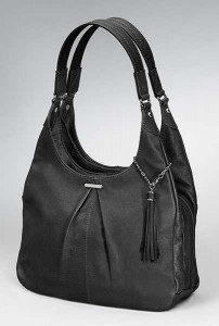 pleated leather concealed carry purse
