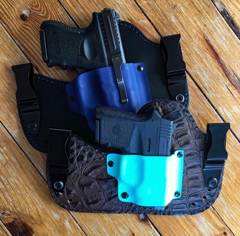 A leather and Kydex Color option guide.