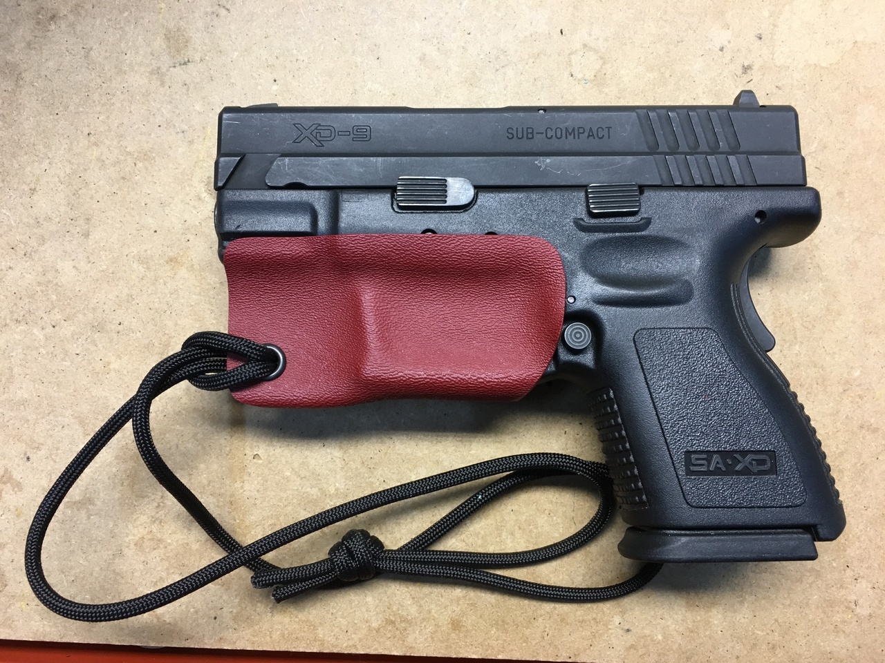 Black Kydex Trigger Guard for Glock 20/21 with Light Attached 