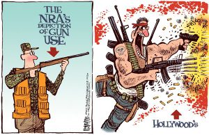 hollywood gun cartoon