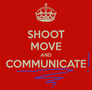 shoot move and communicate