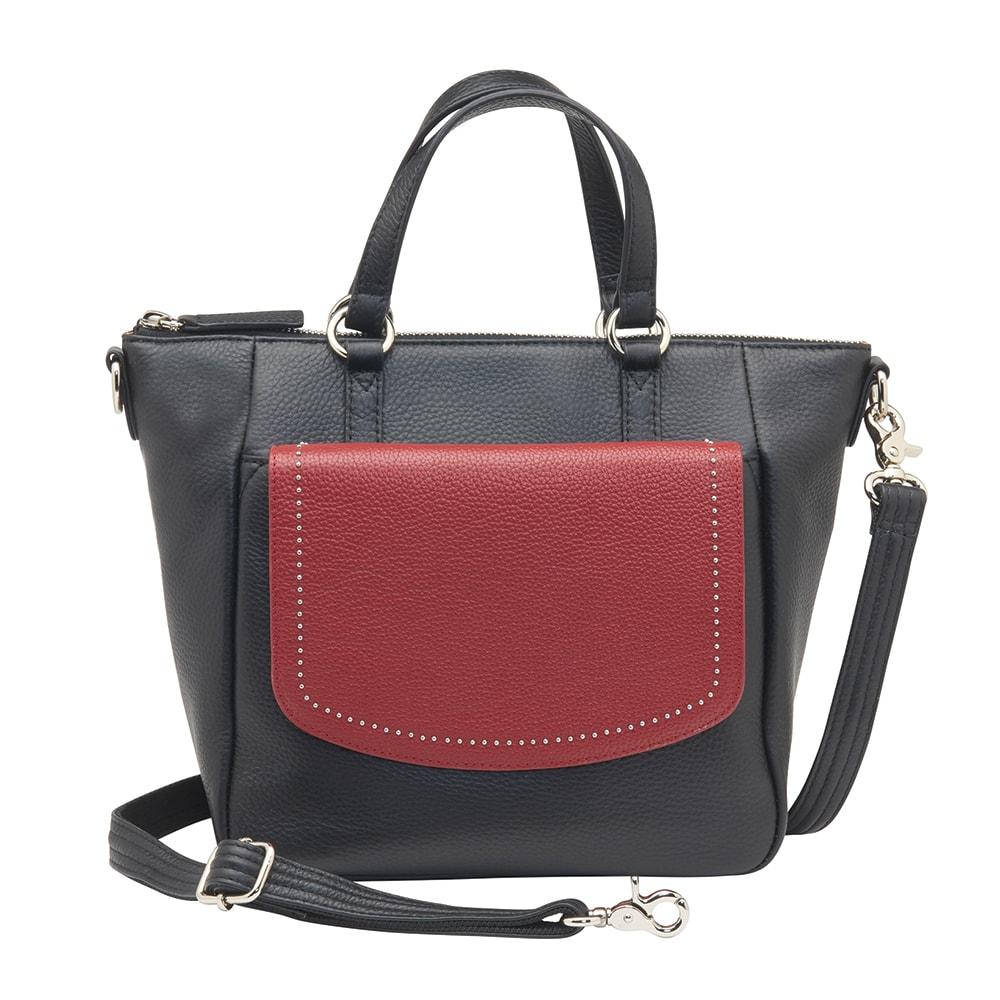 Multi Pocket Leather Concealed Carry Crossbody Bag - Gun Handbags