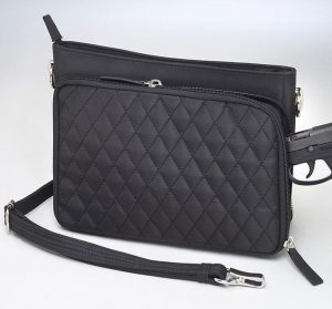 quilted microfiber concealed carry clutch
