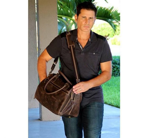 leather concealed carry duffel