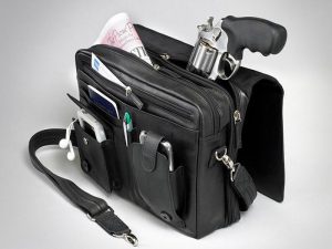 leather concealed carry messenger bag