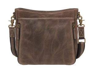 slim distressed leather purse