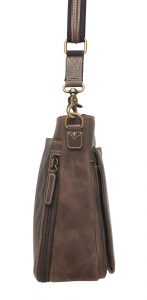 slim distressed leather purse