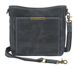 slim distressed leather purse