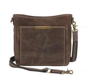slim distressed leather purse