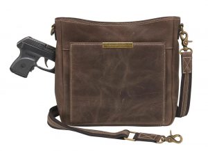 slim distressed leather purse