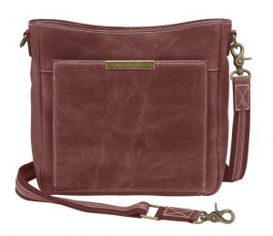 slim distressed leather purse